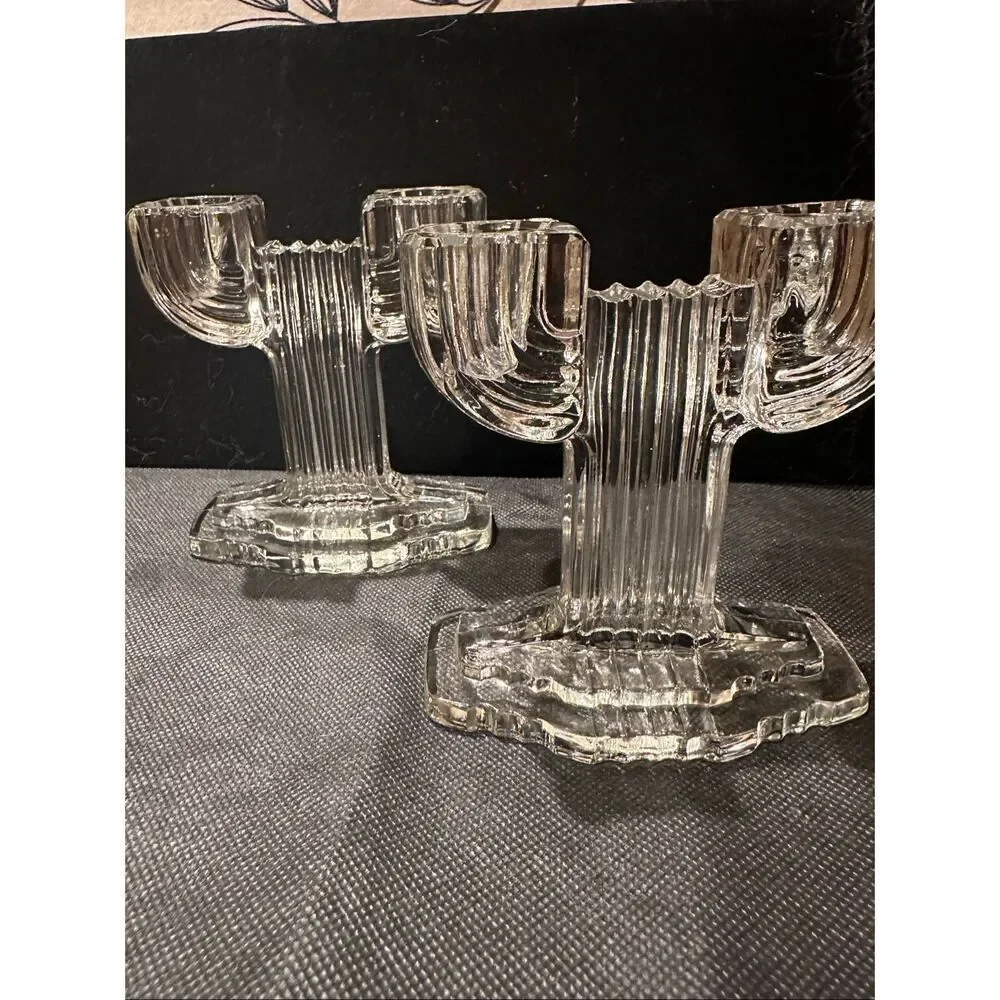 Vintage pair of candlestick holders